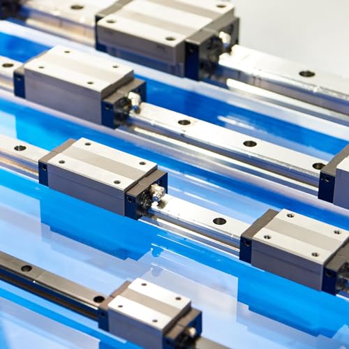 uxcell 2pcs MGN9 200mm Linear Guide Rail with 2pcs MGN9H Sliding Carriage Block Bearing Steel and 2pcs Plastic Mini MGN12 Linear Guide for DIY 3D Printers and CNC Machine, Silver