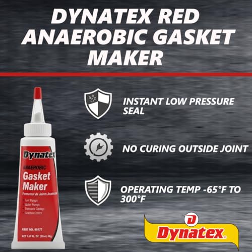 Dynatex Red Anaerobic Gasket Maker 1.69 oz Tube (1 Pack)