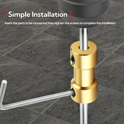 10pcs 2mm to 2mm Shaft Coupler, Brass Set Screw Couplings, Motor Shaft Coupler - size: 2mm to 2mm