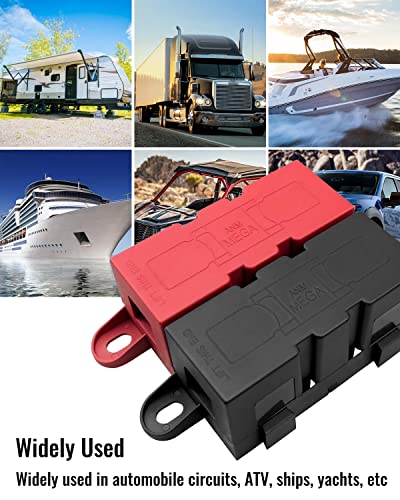 Fuse Holder Pack Fit for ANM Bolt-on MEGA for Cars Trucks Caravans - color: Black