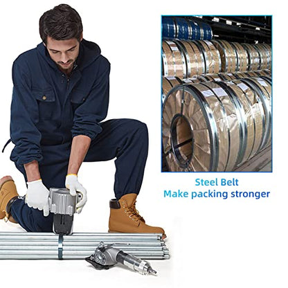 Pneumatic Steel Strapping Tools Metal Banding Machine Heavy Duty Tensioner and Cutter Sealer for 1.25inch（32mm）Width Metal Belt, Portable Packaging