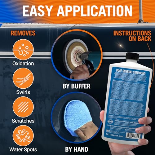 Marine Rubbing Compound, Fiberglass Buffing and Scratch Remover, Gelcoat