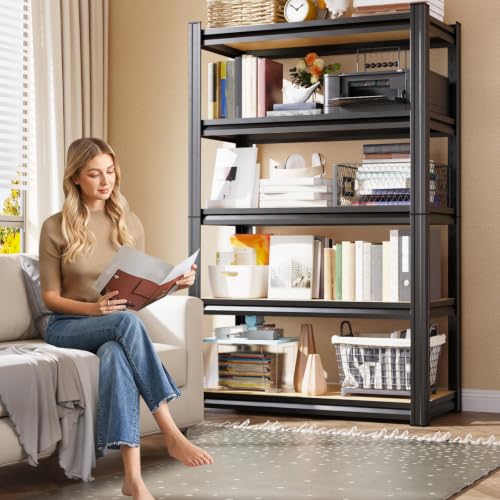 5-Pack 3-Tier Heavy Duty Garage Shelving Set for Home Storage & Organization, Adjustable Metal Utility Rack for Garage, Pantry, Kitchen, Closet & Household Essentials, 33.5"H x 35.4"W x 15.7"D - size: 35"Wx16"Dx33.5"H