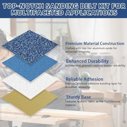 60PCS 3/4 x 12 Inch Sanding Belts, Replacement Belts for Knife Sharpeners - size: 12x3/4 inch
