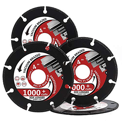 5Pcs/Lot 4" Diamond Metal Cutting Disc Diamond Cut Off Wheel for Metal Rebar, Sheet Metal, Ductile Pipe, Angle Iron, Stainless Steel and Similar Materials (4-5pcs) - size: 4-5pcs
