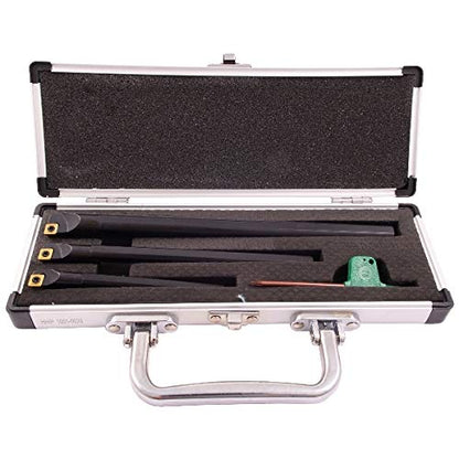 HHIP 1001-0020 3 Piece (5/16-3/8 & 1/2 Inch) SCLCR Indexable Boring Bar Set - size: 5/16, 3/8 & 1/2 (T-8), style: A, B, C Style 3 Piece Set