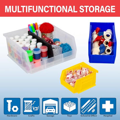 Akro-Mils 30270 AkroBins Plastic Storage Bins, 18"x16"x11", Stone, 3-Pack - color: Stone