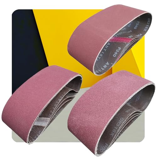 Tonmp 15 PCS 4" x 24" Premium Sander Belts - 5 Each of 40 80 120 Grit Aluminum Oxide Sanding Belts For Belt sander (4x24 inch) - size: 4x24 inch