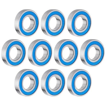 10pcs 6901-2RS Ball Bearings - Miniature Deep Groove Ball Bearing Double Blue Rubber Sealed Chrome Steel for RC Cars/Planes/Drone/Robotics/ 3D Printing Projects(12x24x6mm) - size: 12x24x6mm 6901-2RS