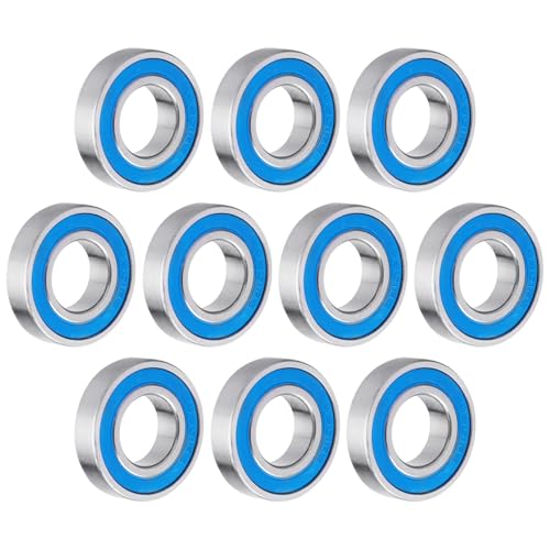 10pcs 6901-2RS Ball Bearings - Miniature Deep Groove Ball Bearing Double Blue Rubber Sealed Chrome Steel for RC Cars/Planes/Drone/Robotics/ 3D Printing Projects(12x24x6mm) - size: 12x24x6mm 6901-2RS