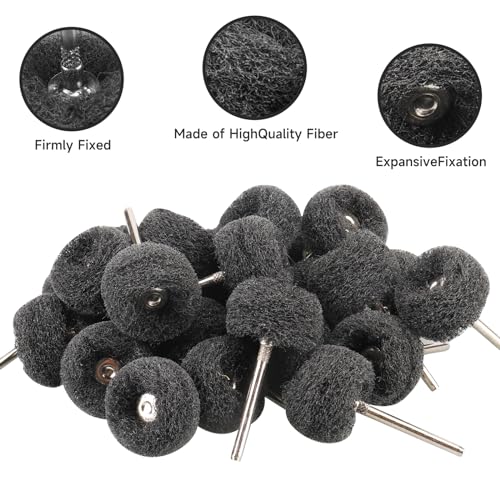 100 PCS Abrasive Buffing Wheel, 1 Inch Polishing Kit 400 Grit - style: Black 400 Grit 100pcs