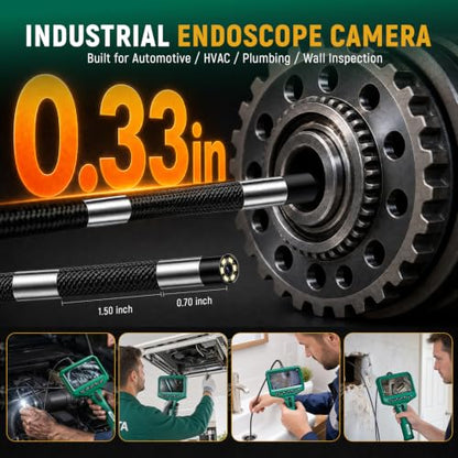 SATA Articulating Borescope Camera with Light, 210° Two-Way Endoscope