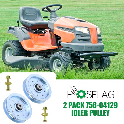 2PK 753-08171 756-04129B Idler Pulley for Cub Cadet RZT 50 LTX 1050 - color: T5 2x756-04129 White