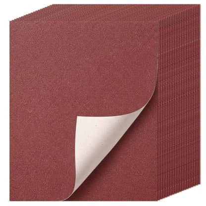 50 Sheets 400 Grit Wet Dry Sandpaper 9 x 11 Inch Brown Alumina