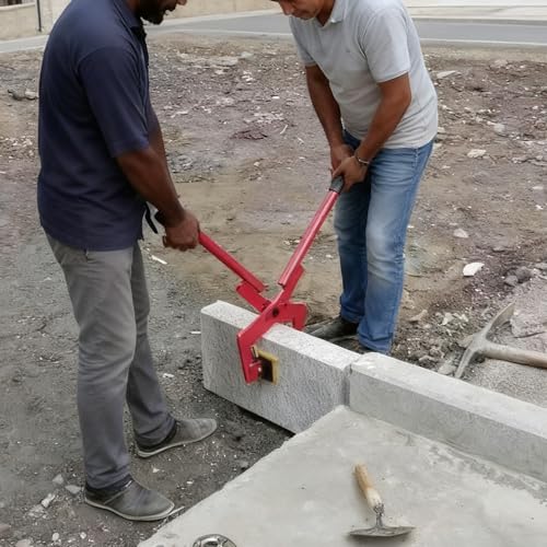 Granite Slab Lifting Clamps, Double Person Pole Stone Handling Clamp, Vertical Plate Lifting Clamp for Granite, Marble (Small 60-180mm)