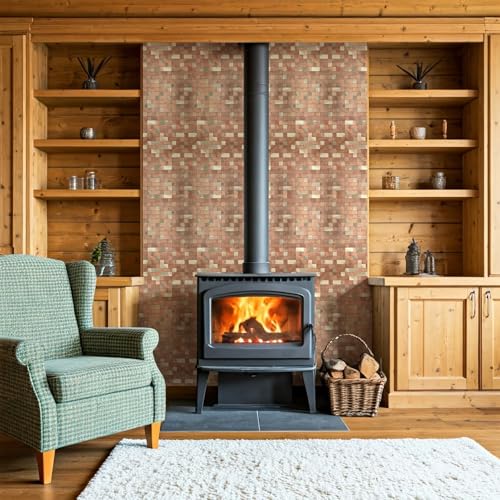 Yipscazo Peel and Stick Backsplash Tile, Stick on Stainless Steel Backsplash Metal Tiles for Kitchen Walls in Copper (12''x12'',10 Sheets) - color: Copper