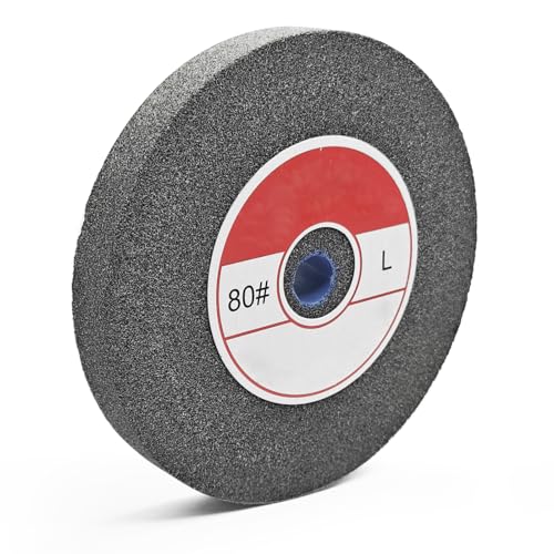 1 Piece Deburring Wheel, Bench Top and Base Grinding Wheel, 5", Suitable for Various Alloy Steels, Hardened Steels,Etc. 80Grit, 1/2" Mandrel Bore, 0.63" Thickness (Brown Corundum)