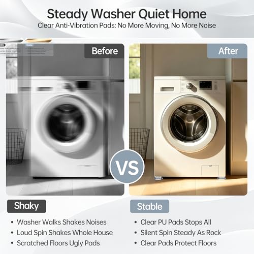 Anti Vibration Pads for Washing Machine, 4Pcs - color: Transparent, size: 4pcs