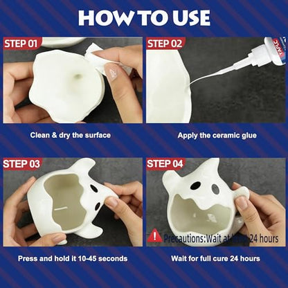 Ceramic Glue Repair Kit, Liquid Super Glue for Ceramic Repair 40g - style: Ceramic Glue