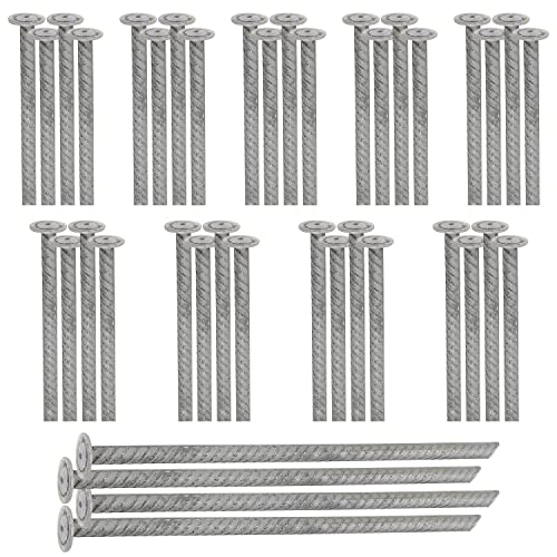 SmartSign Rebar Spikes - Pack of 40, Length 14", Diameter 1/2", Heavy Duty Metal Rebar Stakes for 6ft Parking Curbs/Wheel Stop/Speed Bump, Silver - color: 7. Rebar Spikes-Pack of 40