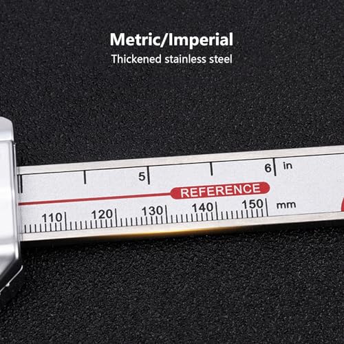 Digital Inside Groove Caliper Electronic Caliper with Upper Jaw and Lower Jaw Groove, 9-300mm/12 Inch, 0.01mm/0.0005", Metric/Imperial, IP54, Stainless Steel (12 Inch) - size: 12 Inch