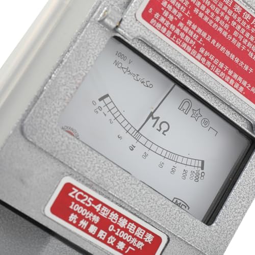 1000MΩ Megger Meter Insulation Resistance Tester with Rubber Bottom, 10 Accurate Resistance Tester Digital Meter, High-precision Resistance Tester Digital Resistance Tester Meter w/Wire 110V US