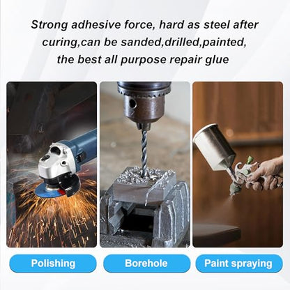 Metal Glue, 1.76oz Heavy Duty Epoxy Weld, High Strength Waterproof Cold Weld Liquid Adhesive, Bonds Metals, Stainless Steel, Aluminum, Iron, Plastic, Ceramic & Fiberglass for Repair - size: 1pcs