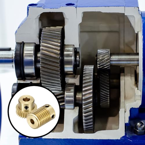 uxcell Worm Gear Set 30T 0.5 Module 1:30 Reduction Rate - size: Gear-5mm, Rod-4mm Bore, style: 0.5M-30T