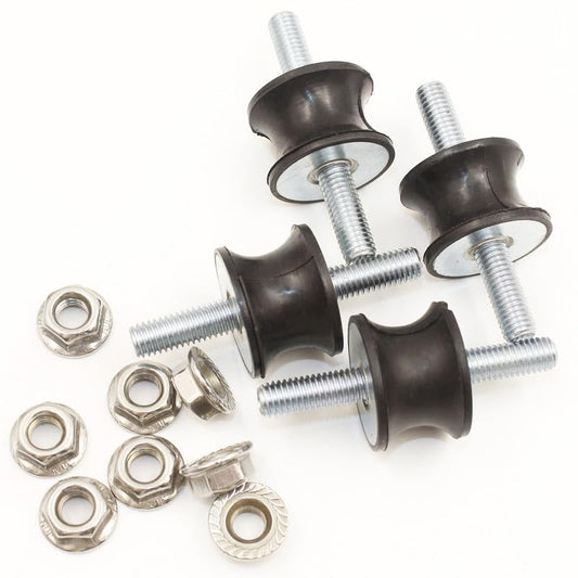 EASYEAH M8 Rubber Waisted Anti Vibration Rubber Bobbins Mounts Isolator Mounts 2 Threaded Studs Shock Absorber Silent-Blocks for Motors Compressors Pumps, 4pcs M8x23-30x20x22mm, 8pcs M8 LockNuts - size: AD-M8x23-30x20x22