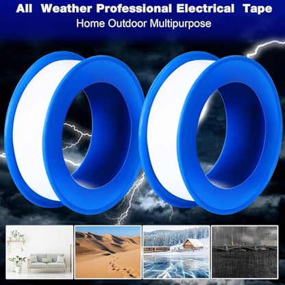Pushglossy 200 Rolls PTFE Tape 1/2 x 520 Inches Plumbers Tape, White