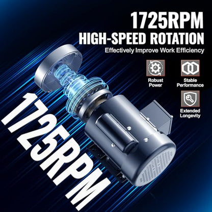 VEVOR 1HP Electric Motor 1725 RPM, AC 115V/230V, 56C Frame, Air Compressor Motor Single Phase, 5/8" Keyed Shaft, CW/CCW Rotation for Agricultural Machinery and General Equipment - size: 1 HP Single Phase-1.88 in Shaft Length