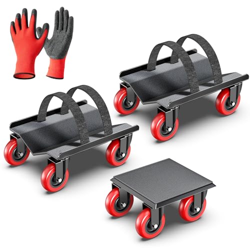 Snowmobile Dolly Heavy Duty with 3 Inch Caster Wheels V-Slide Steel Dollies