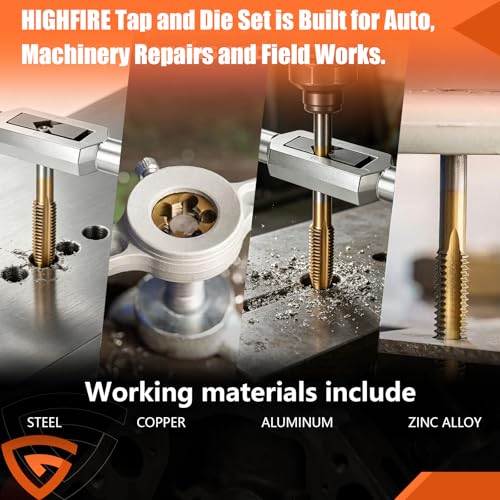 86-Piece Tap and Die Set, Titanium-Coated SAE and Metric Threading Tool Kit