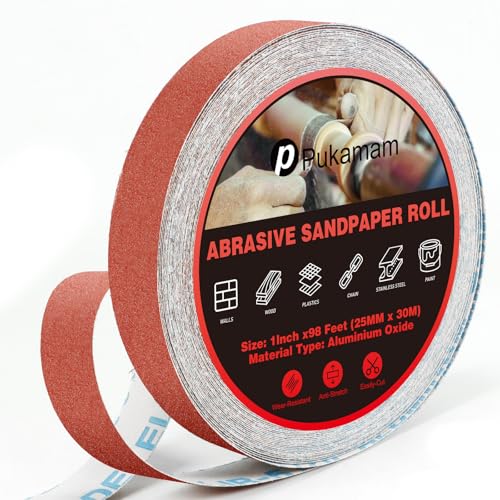 Emery Cloth Roll 150 Grit 1" x 98' for Metal & Wood - size: 150 Grit