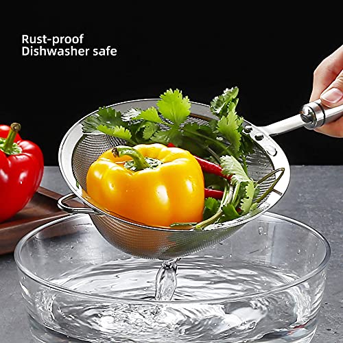Fine Mesh Strainer with Handle Tea Sifter Stainless Steel Sieve - size: 5.51 inch Medium