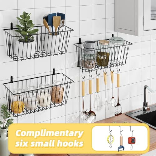 Simple Trending 6 Pack Wire Basket Wall Mount Hanging Baskets