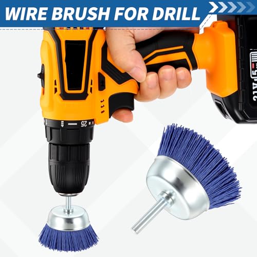 1Pack 2.5" Wire Brush for Drill with 1/4" Round Shank