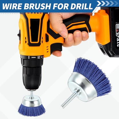 1Pack 2.5" Wire Brush for Drill with 1/4" Round Shank