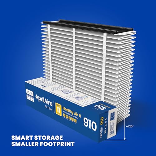 AprilAire 910 Replacement Filter for AprilAire Whole House Air Purifiers - MERV 11, Clean Air & Dust, 25x20x4 Air Filter (Pack of 1) - style: Healthy Air 11