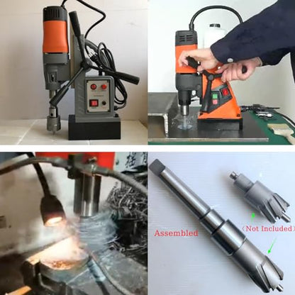 Annular Cutters Arbor, MT3 to 3/4" Weldon Shank, Drill Press Extension Adapter (Morse Taper 3) for Magnetic/Radial/Bench/Lathe/Vertical Drill Machine
