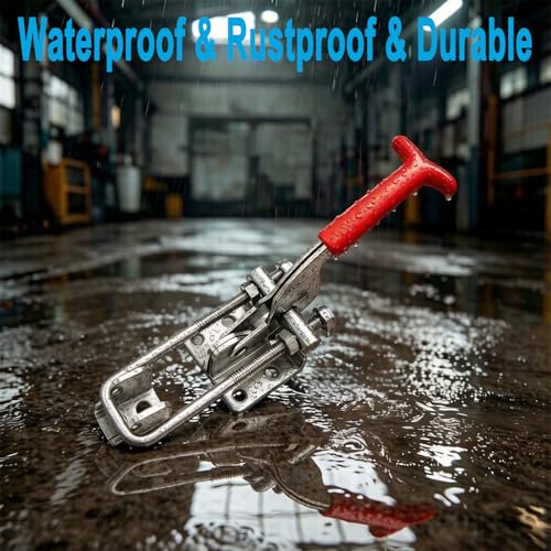 2Pcs 304 Stainless Steel Toggle Clamp Latch 40431, 2000 lbs Holding Capacity, Heavy Duty Toggle Latch w/Antislip Hand Grip for Crate Lid, Tool Fixtures, Tool Box, Trailer & Door Hardware - style: 40431-without padlock