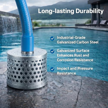 Fumete 3 Inch Pump Strainer Round Hole Suction Strainer Filter - size: 3 Inch