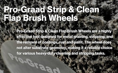 8" x 1" Black 40 Grit Strip & Clean Non-Woven Flap Brush Wheel - style: 8" x 1" x 1-1/4" Black