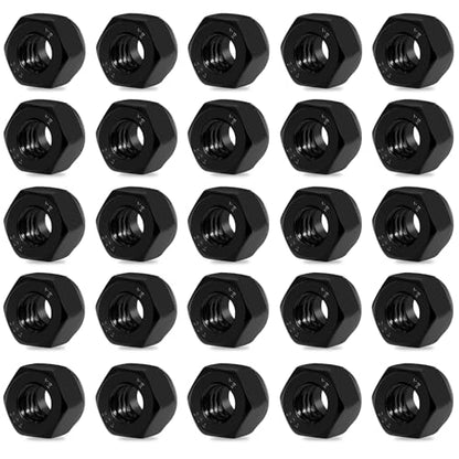 25 Pack 1/4"-20 Lock Nuts,Black Oxide 304 (A2-70) Stainless Steel Nylon Insert Locknuts Standard Inch Thread Nylock Nuts for Hardware, Machinery, Automotive, Furniture Repair - color: Black