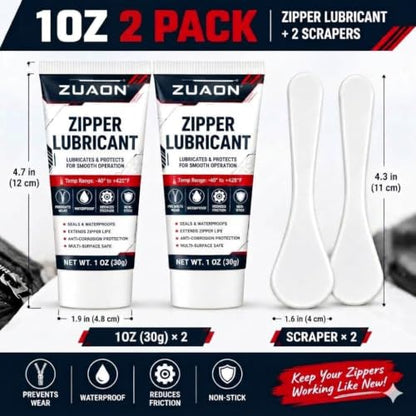 2oz Zipper Lubricant Metal Plastic Nylon Zippers Marine Zipper Lube - size: 2 OZ
