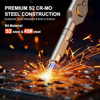 76 in 1 Magnetic Multi Bit Ratchet Screwdriver Set with S2 Steel Bits