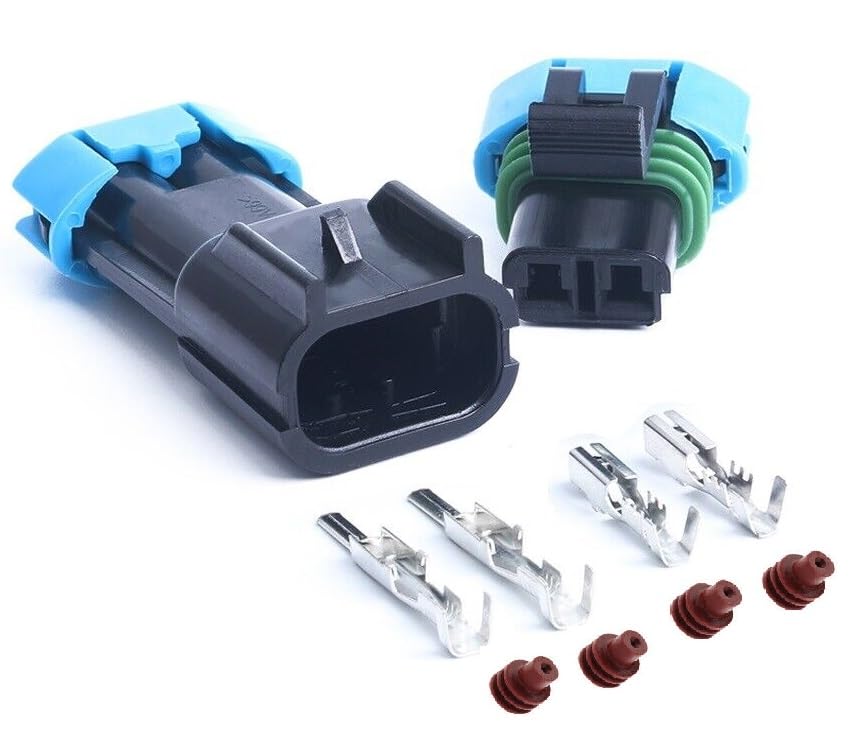 2 Pins Waterproof Electrical Wire Cable Connector Male/Female Plug for Car Fan