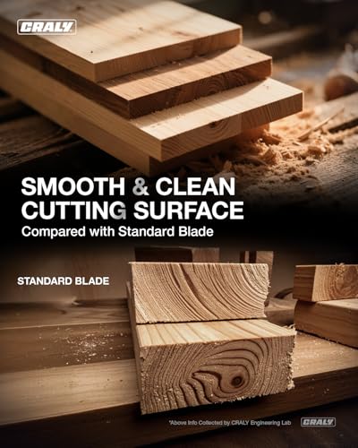 CRALY 12 Inch 40&80 Teeth General Purpose/Fine Finish Wood Cutting Circular Saw Blade, 1 Inch Arbor, for Table Saw & Miter Saw, Carbide Tipped, Thin Kerf, for Cutting Plywood, MDF, OSB, Laminated - size: 12'', 1'' arbor, 40&80T