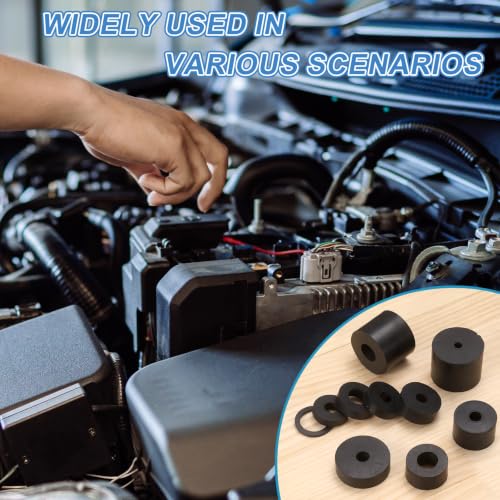 uxcell 24Pcs Rubber Vibration Isolation Washers 40mm OD x 15mm ID x 5mm Thk - size: 40mm OD x 15mm ID x 5mm Thick