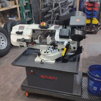 KAKA INDUSTRIAL BS-712R Metal Band Saw, 7 x 8.25 in Swivel Bow - style: 7x 8.25 Inch Swivel Head Metal Band Saw